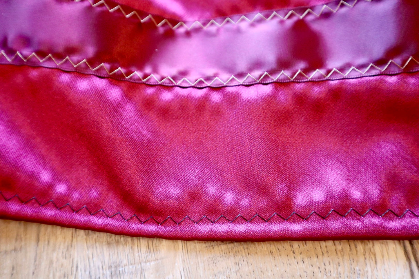 Handmade Satin Ribbon Skirt: Child Size 2-4 Maroon Pink Ombre