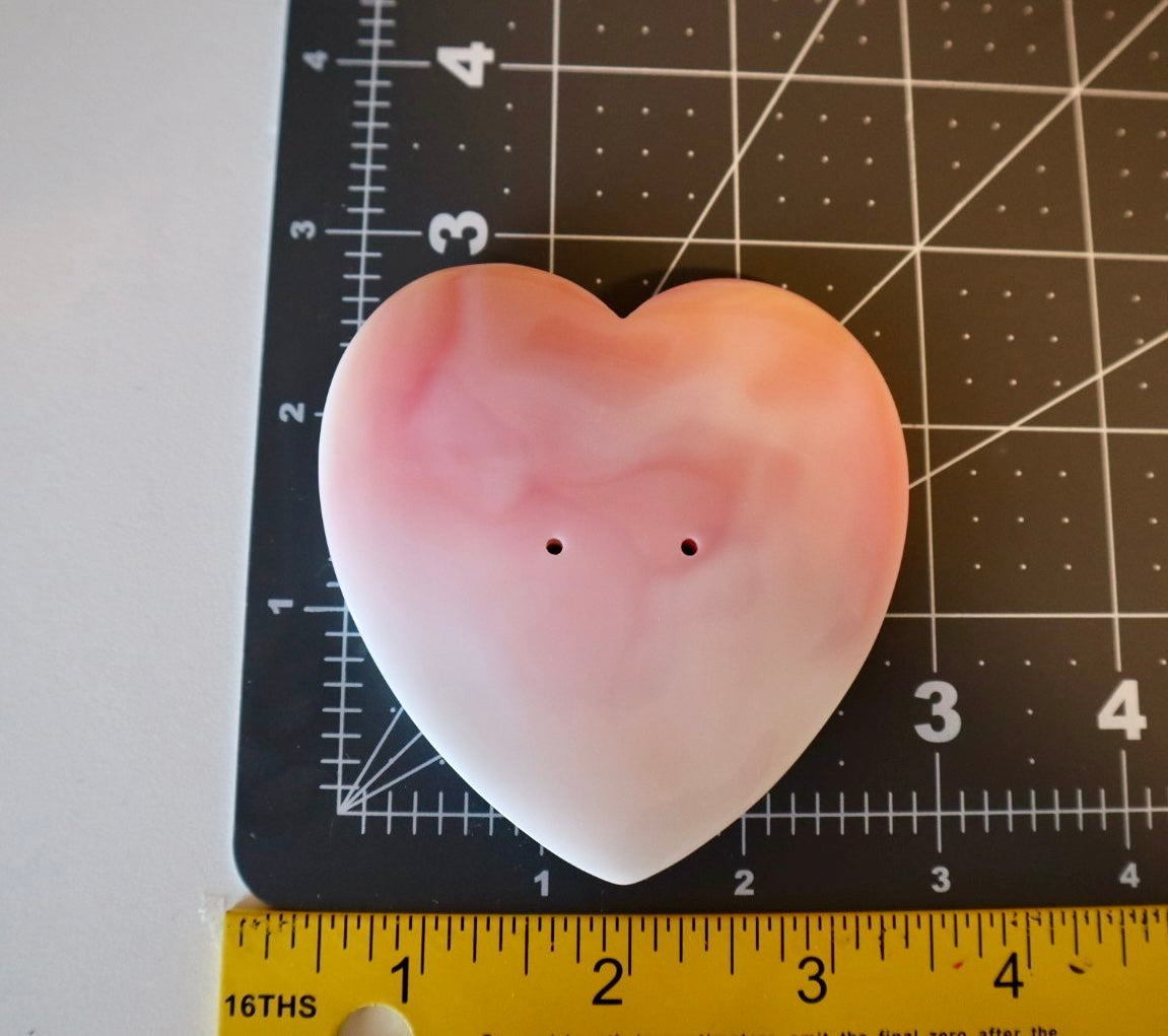 Pink Queen Conch Heart-Shaped Shells (Set of 2)