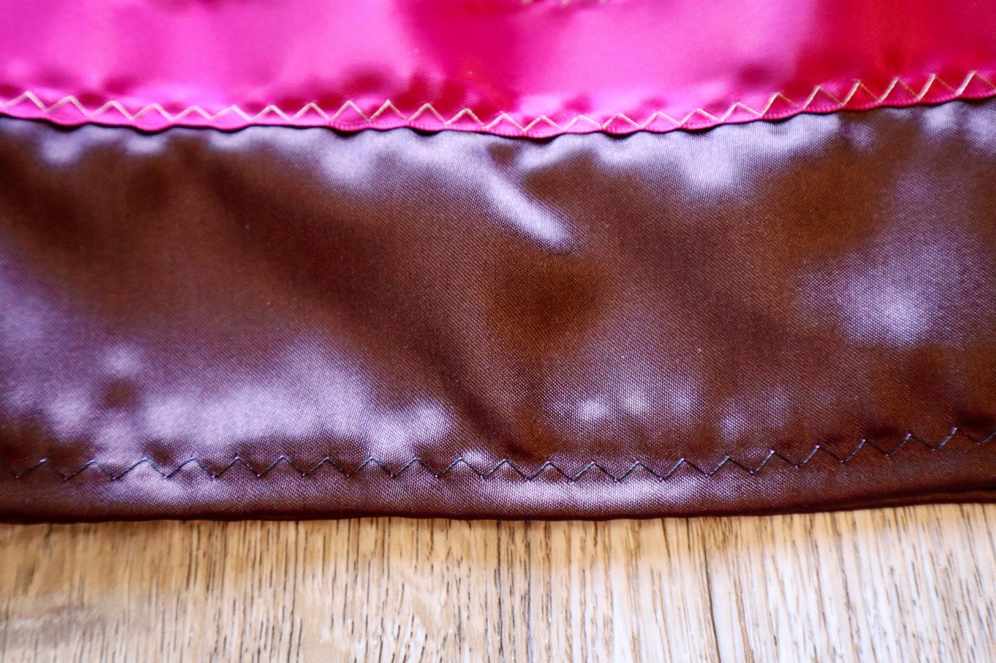 Handmade Satin Ribbon Skirt: Child Size 2-4 Chocolate Brown Pink Ombre