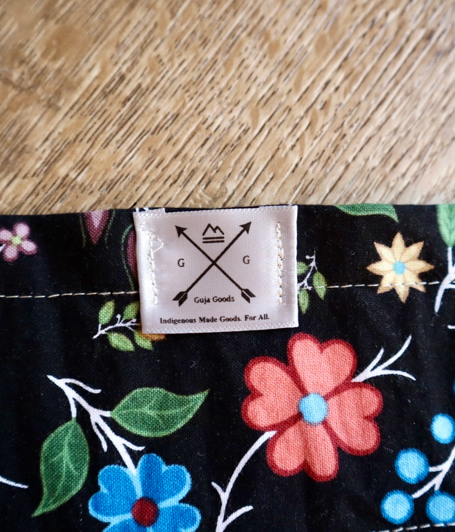Couture Embroidered Star & Bear Ribbon Skirt Pockets Womens Black Floral Cotton Brown to Gold Ombre OOAK Indigenous HandMade *up to 50 inches* (enter desired sizes waist size “inches” or Dress/Pants size in order notes)