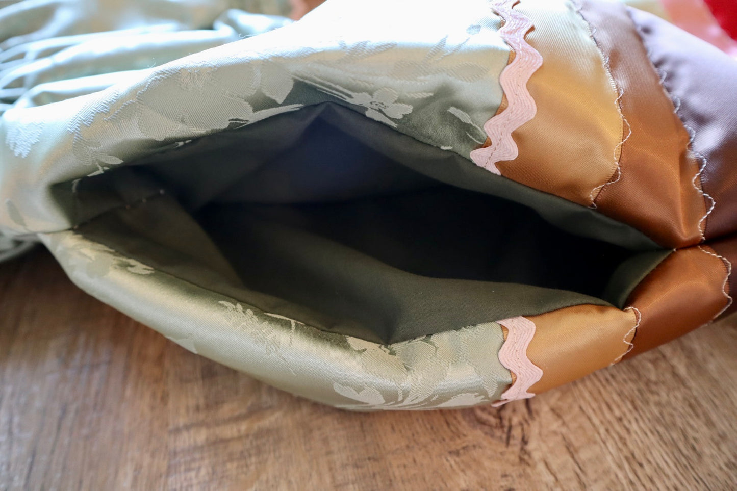Couture Embroidered Stacked Bison Ribbon Skirt Pockets Womens Sage Green Satin Earth Tones Ombre OOAK Indigenous HandMade *up to 50 inches* (enter desired sizes waist size “inches” or Dress/Pants size in order notes)