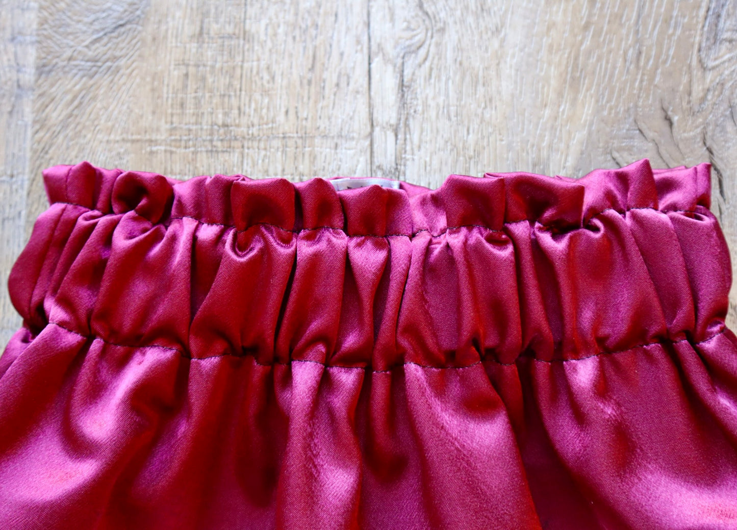 Handmade Satin Ribbon Skirt: Child Size 2-4 Maroon Pink Ombre