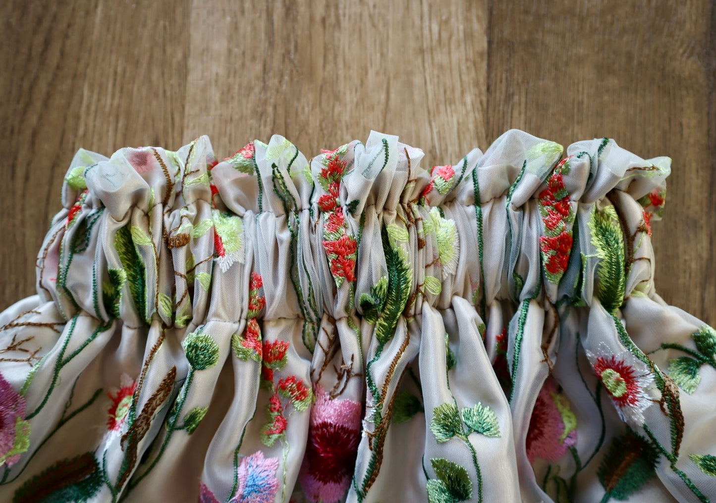 Couture Overlay Ribbon Skirt Women’s Ivory Embroidered Floral Lace Ivory Satin Indigenous HandMade Clothing Custom Waist *up to 50 inches* (enter desired sizes waist size “inches” or Dress/Pants size in order notes)