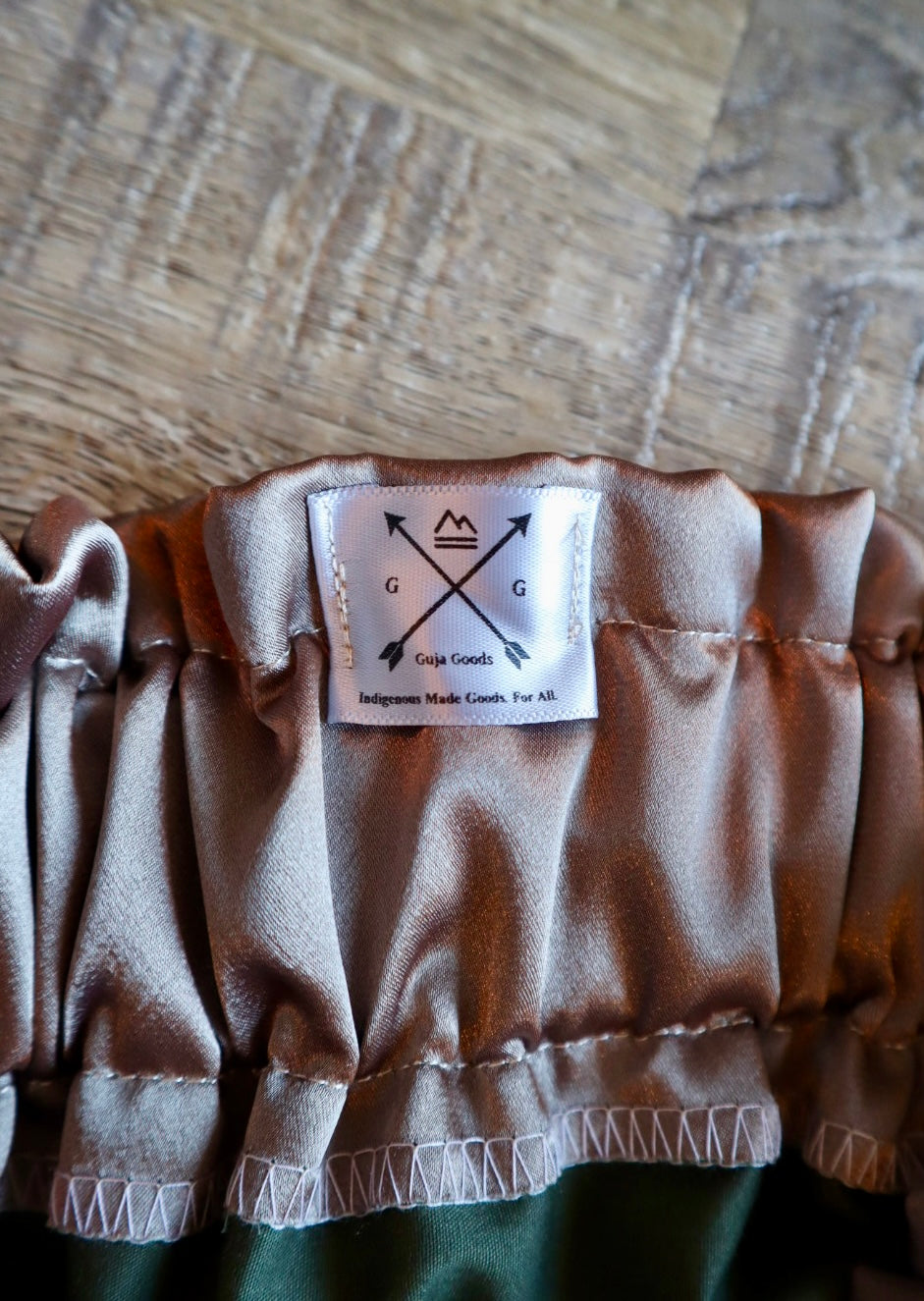 Couture Embroidered Stacked Pony Ribbon Skirt Pockets Womens Light Mocha Satin Earth Tones Ombre OOAK Indigenous HandMade *up to 50 inches* (enter desired sizes waist size “inches” or Dress/Pants size in order notes)