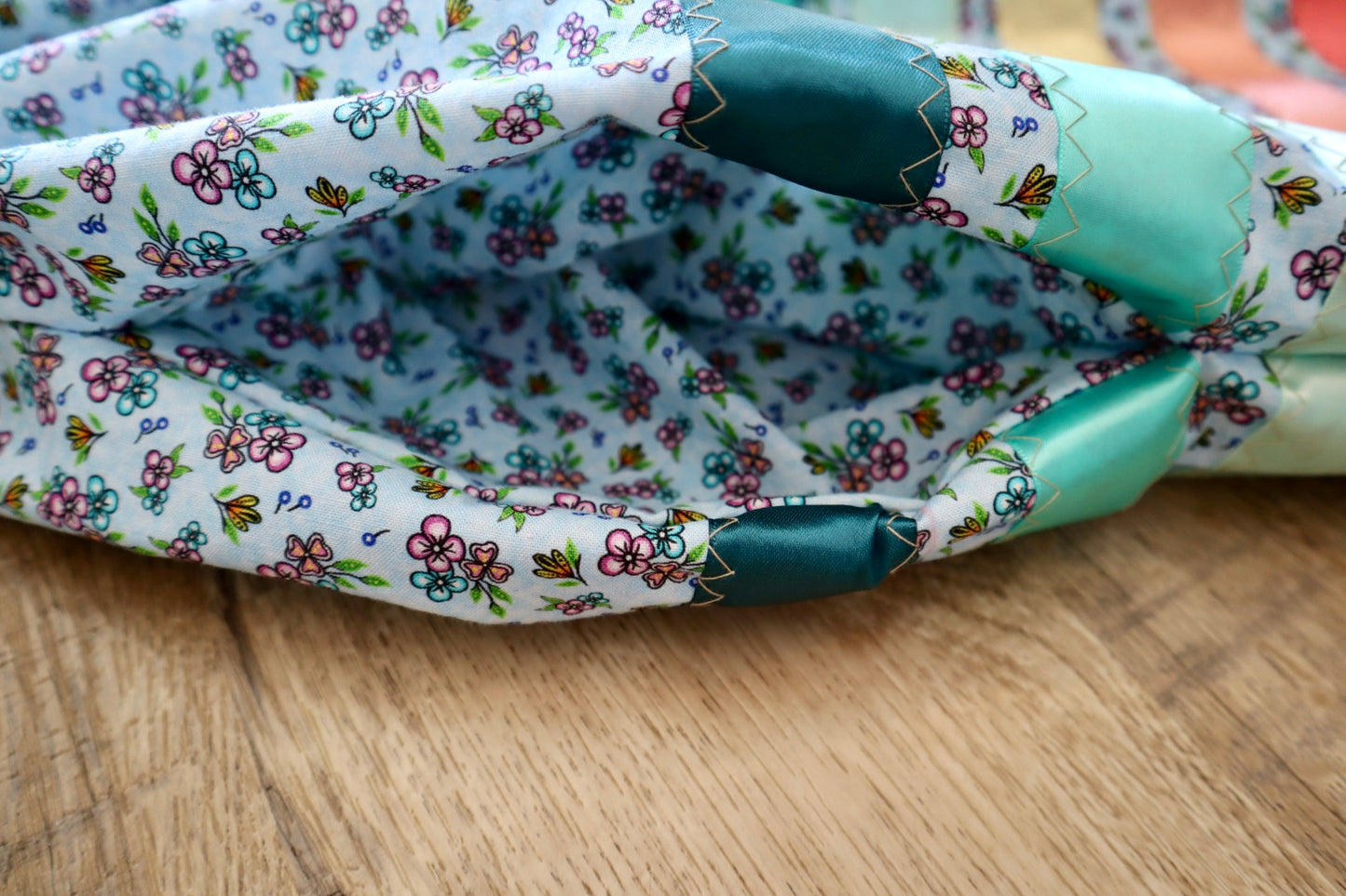 Couture Embroidered Pony Ribbon Skirt Pockets Womens Blue Floral Premium Cotton Fire Water Colours OOAK Indigenous HandMade *up to 50 inches* (enter desired sizes waist size “inches” or Dress/Pants size in order notes)