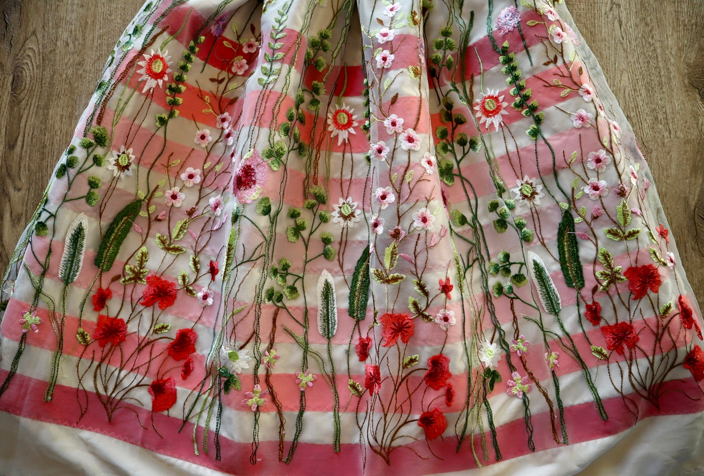 Couture Overlay Ribbon Skirt Women’s Ivory Embroidered Floral Lace Ivory Satin Indigenous HandMade Clothing Custom Waist *up to 50 inches* (enter desired sizes waist size “inches” or Dress/Pants size in order notes)