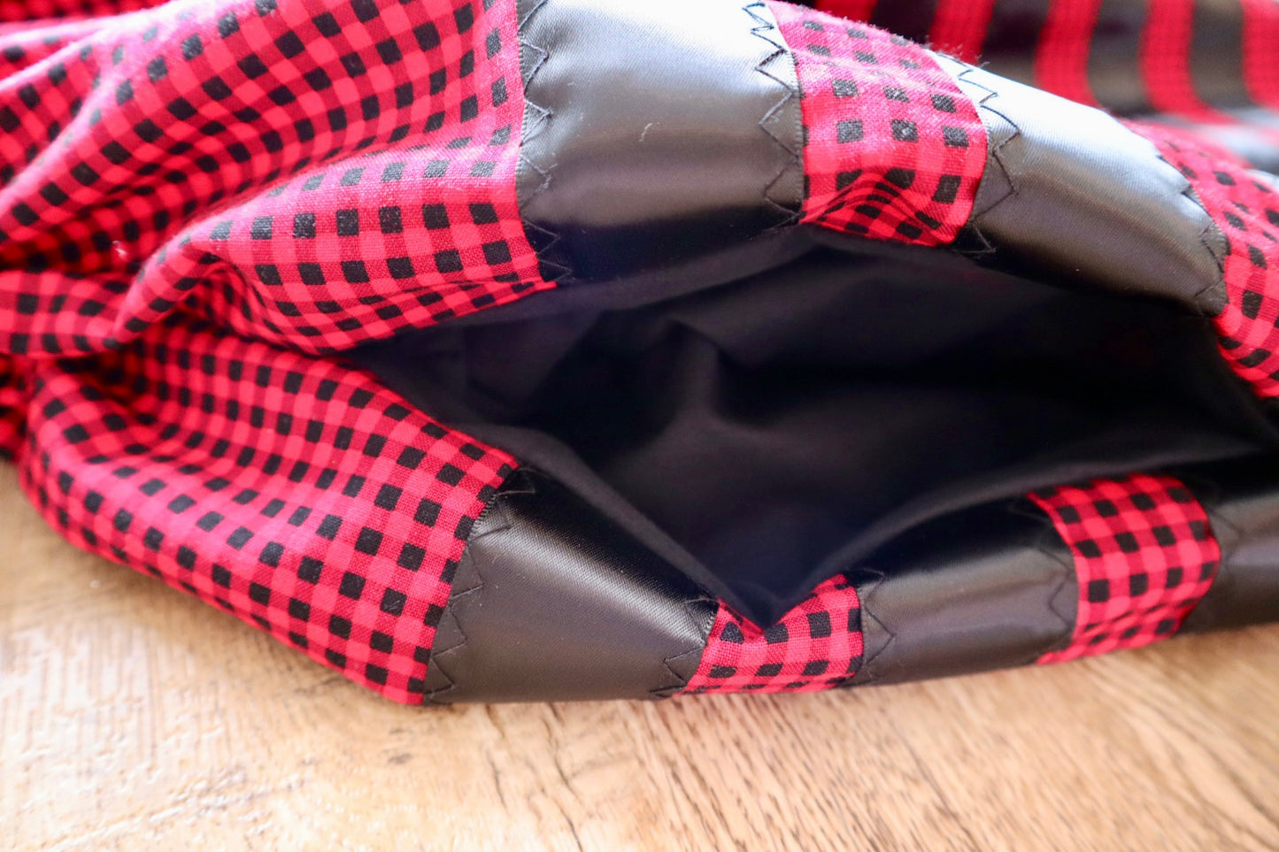 Couture Embroidered Bison Ribbon Skirt Pockets Womens Red Black Gingham Premium Cotton OOAK Indigenous HandMade *up to 50 inches* (enter desired sizes waist size “inches” or Dress/Pants size in order notes)