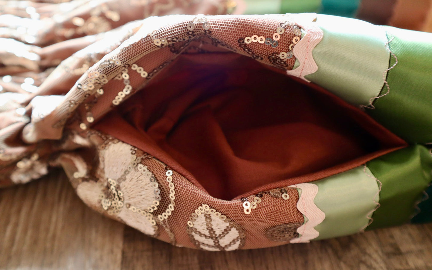 Couture Stacked Ribbon Skirt Pockets Womens Gold Floral Lace Copper Earth Tone Ombre RicRac Cotton OOAK Indigenous HandMade *up to 50 inches* (enter desired sizes waist size “inches” or Dress/Pants size in order notes)