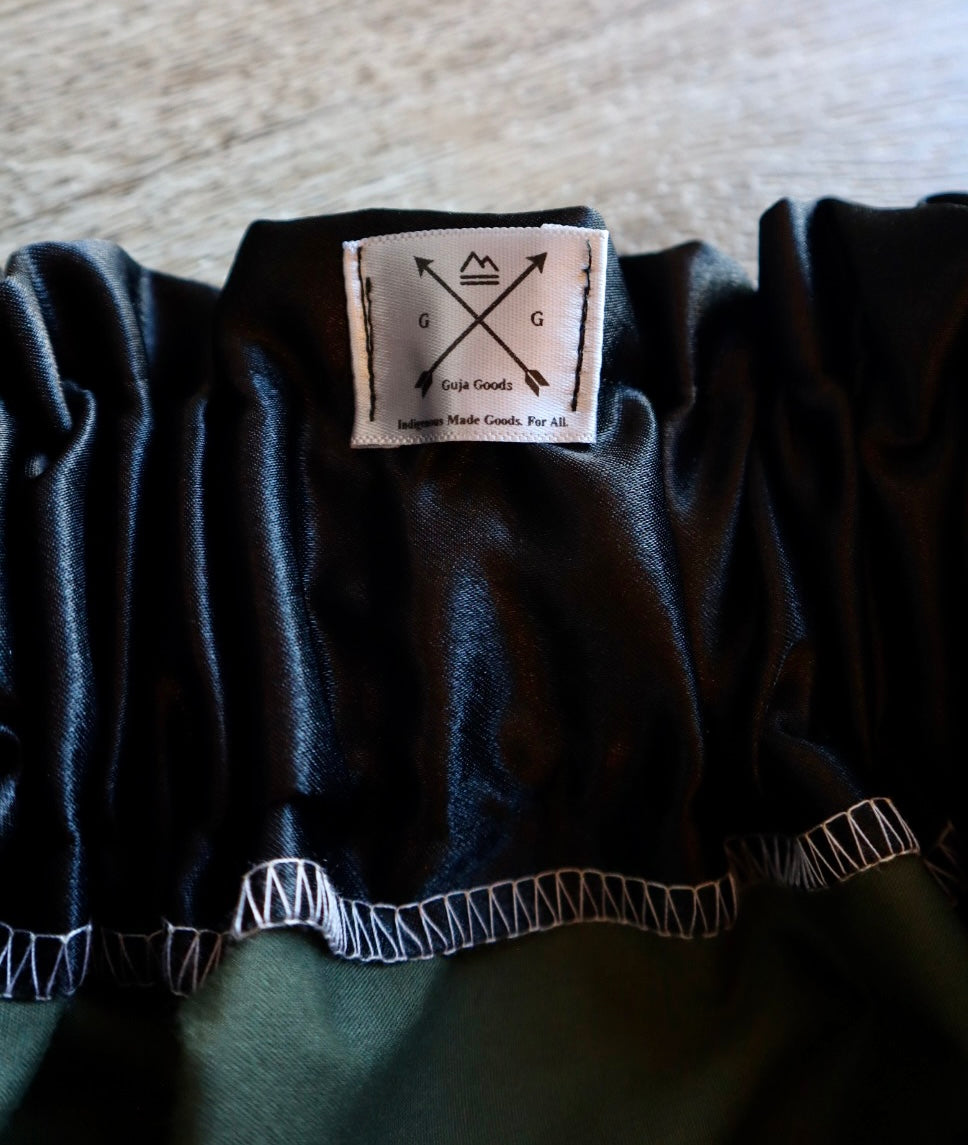 Couture Embroidered Stacked Bison Ribbon Skirt Pockets Womens Black Satin Earth Tones Ombre OOAK Indigenous HandMade *up to 50 inches* (enter desired sizes waist size “inches” or Dress/Pants size in order notes)