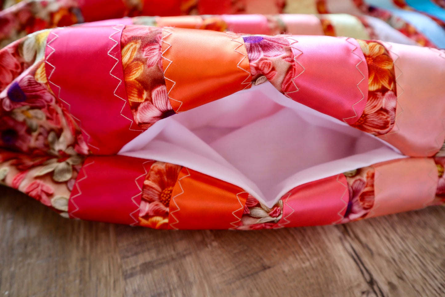 Couture Embroidered Pony Ribbon Skirt Pockets Womens Orange Floral Premium Cotton Fire Water Colours OOAK Indigenous HandMade *up to 50 inches* (enter desired sizes waist size “inches” or Dress/Pants size in order notes)