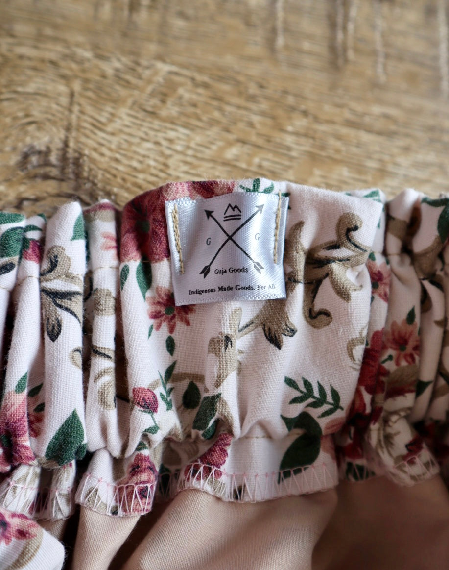 Couture Embroidered Stacked Pony Ribbon Skirt Pockets Womens Floral Premium Cotton Miscellaneous OOAK Indigenous HandMade *up to 50 inches* (enter desired sizes waist size “inches” or Dress/Pants size in order notes)