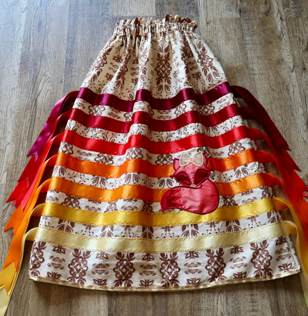 CLANE 訪ねる SIDE CUT RIBBON SKIRT