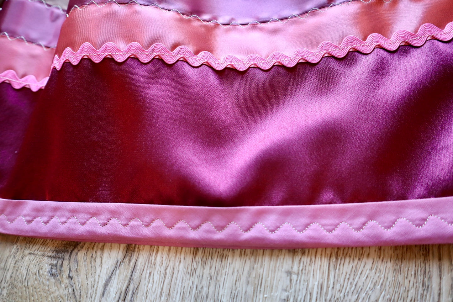 Couture Embroidered Stacked Bear & Bearpaw Ribbon Skirt Pockets Womens Maroon Satin Gold Ombre OOAK Indigenous HandMade *up to 50 inches* (enter desired sizes waist size “inches” or Dress/Pants size in order notes)